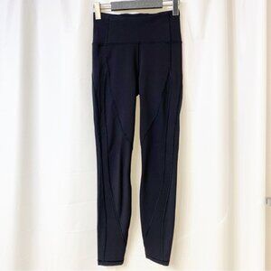 Lululemon Wunder Under High-Rise Tight Ribbed 28" Black Size 4